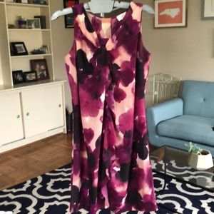 Ann Taylor Loft Purple Floral Dress